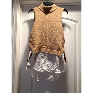 Teddy Bear Sleeveless Turtleneck Shirt